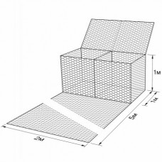 Габион ГСИ-КА-5,0х2,0х1,0-С80-2,7-ЦАММ